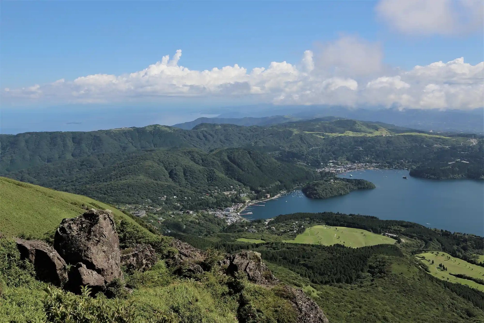 Lake Ashi from the hills
