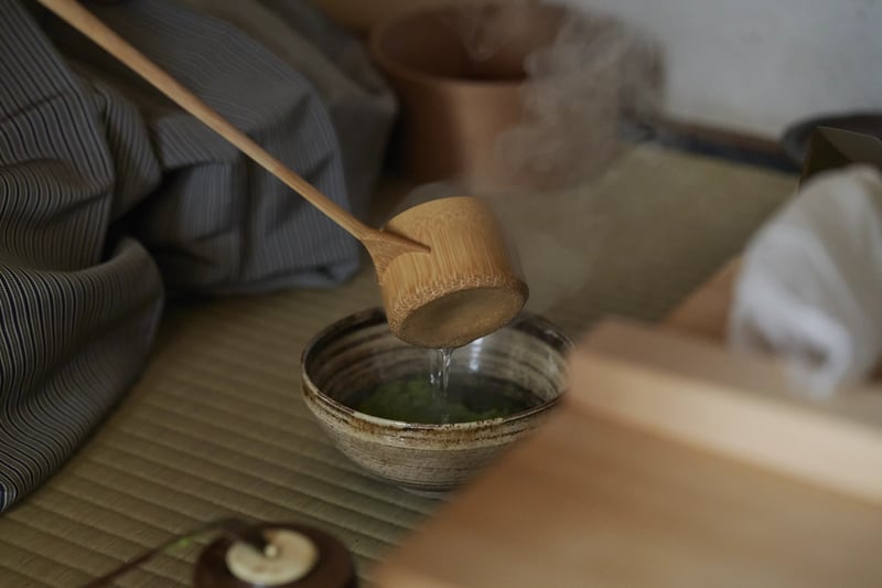 Whisking thick tea