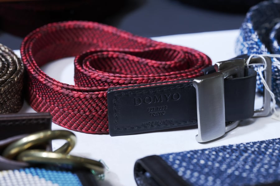 A belt woven from braided silk