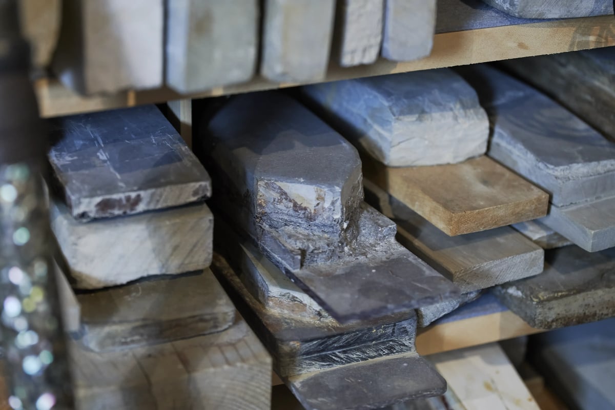 Stacked polishing stones