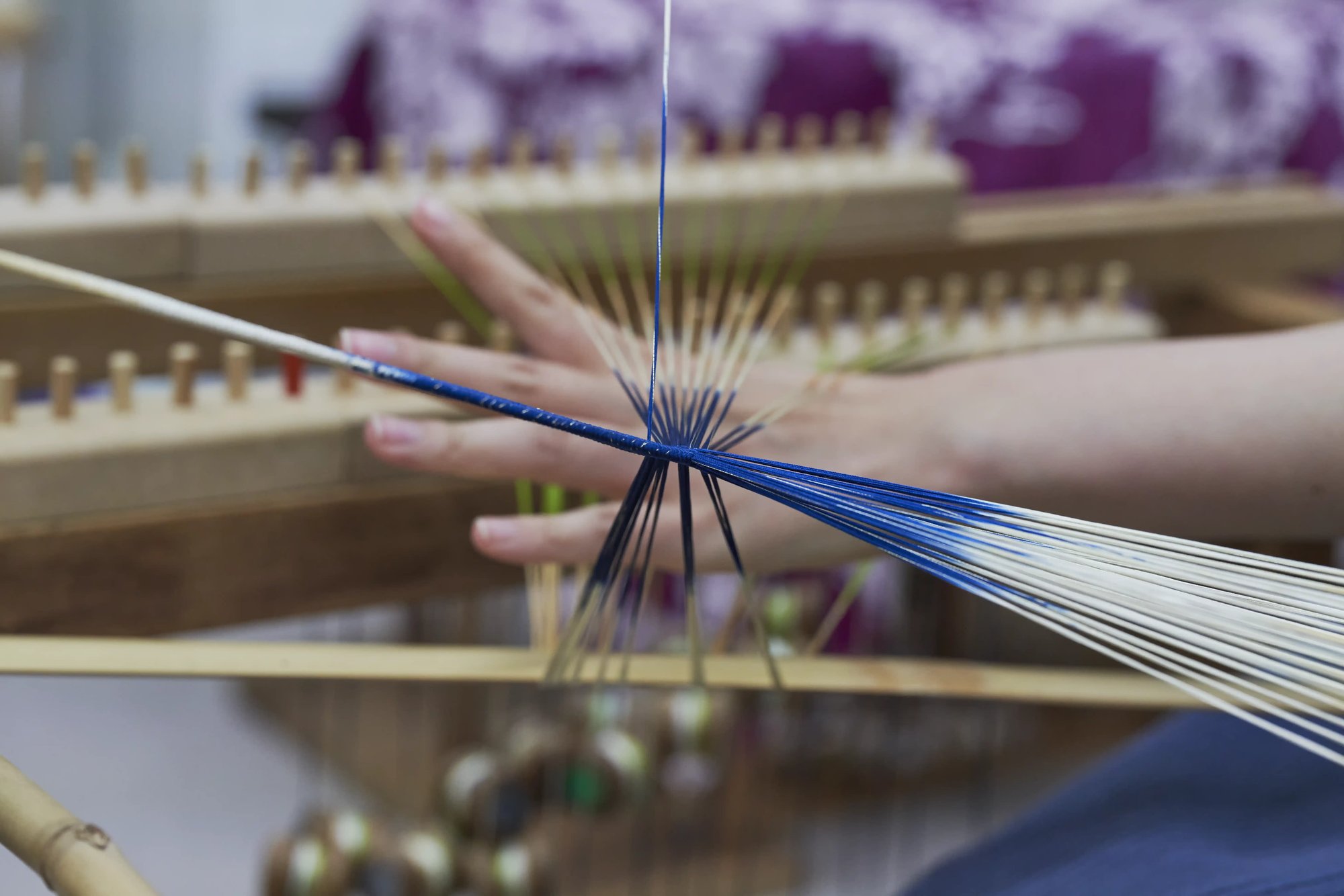 Braiding silk cord