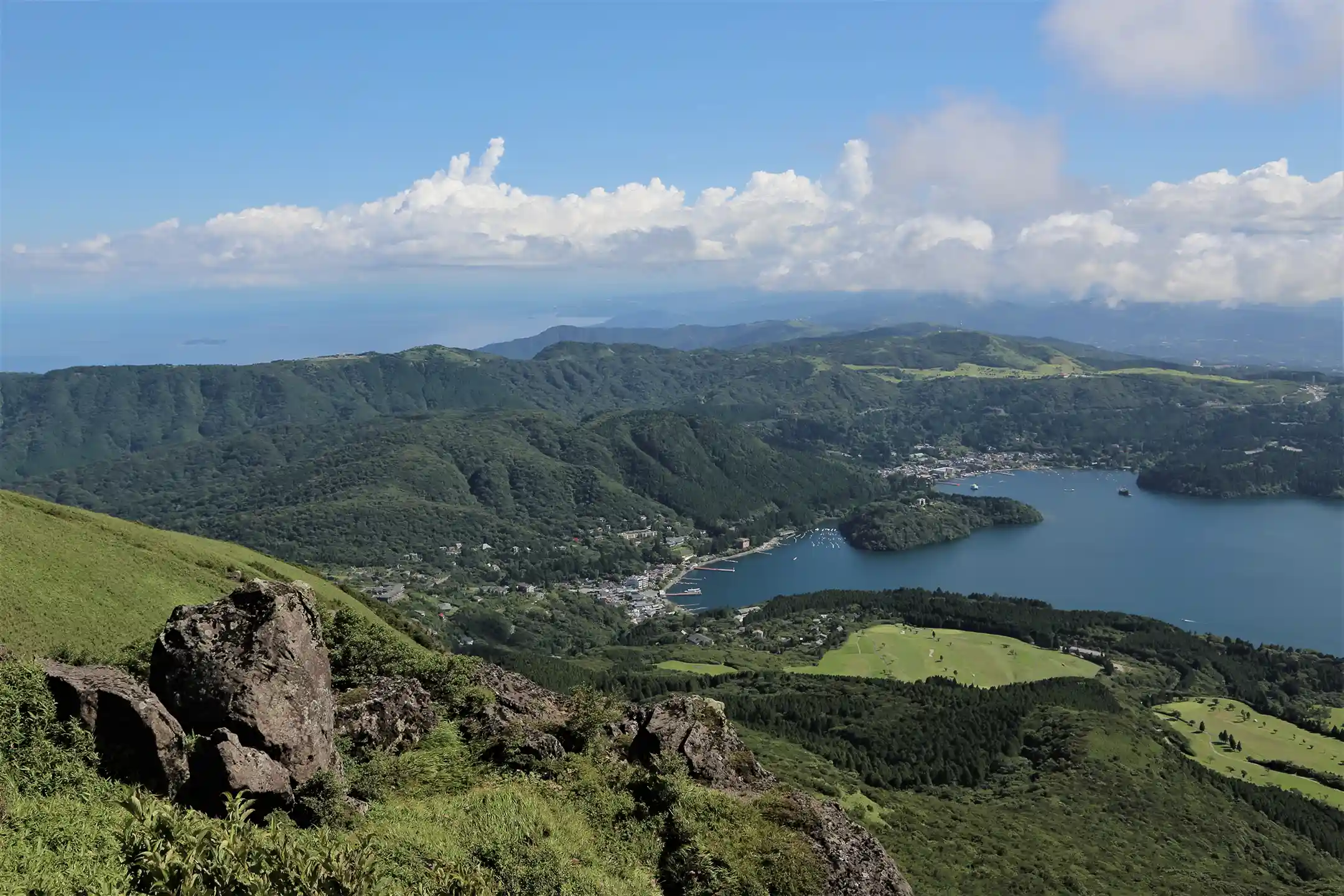 Lake Ashi from the hills above Hakone