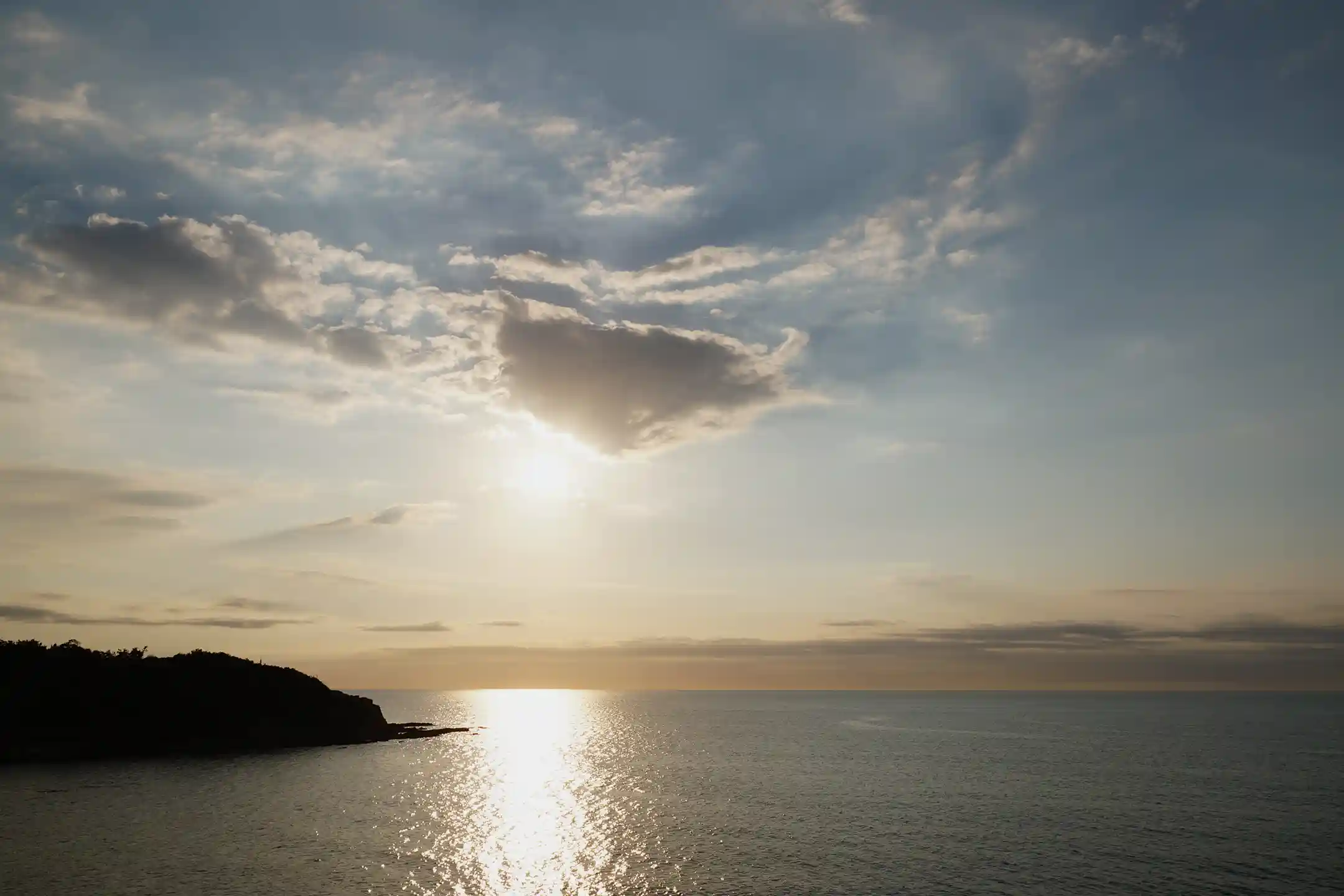 The sea after sunset