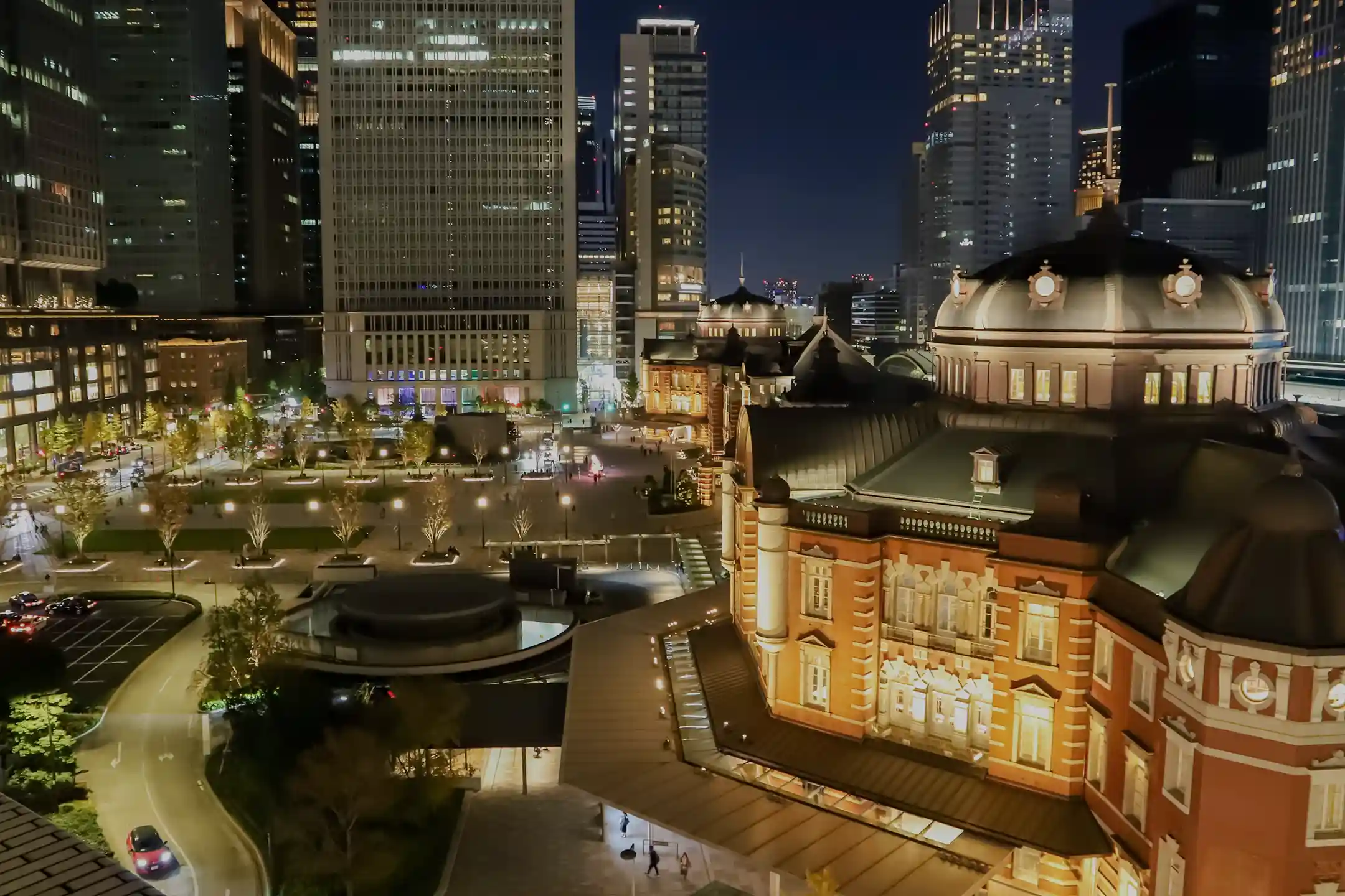 Tokyo Station at night