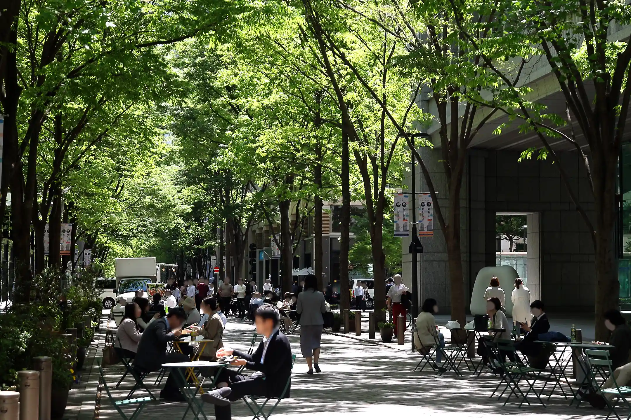 Tree-lined Marunouchi Naka-dori, Tokyo