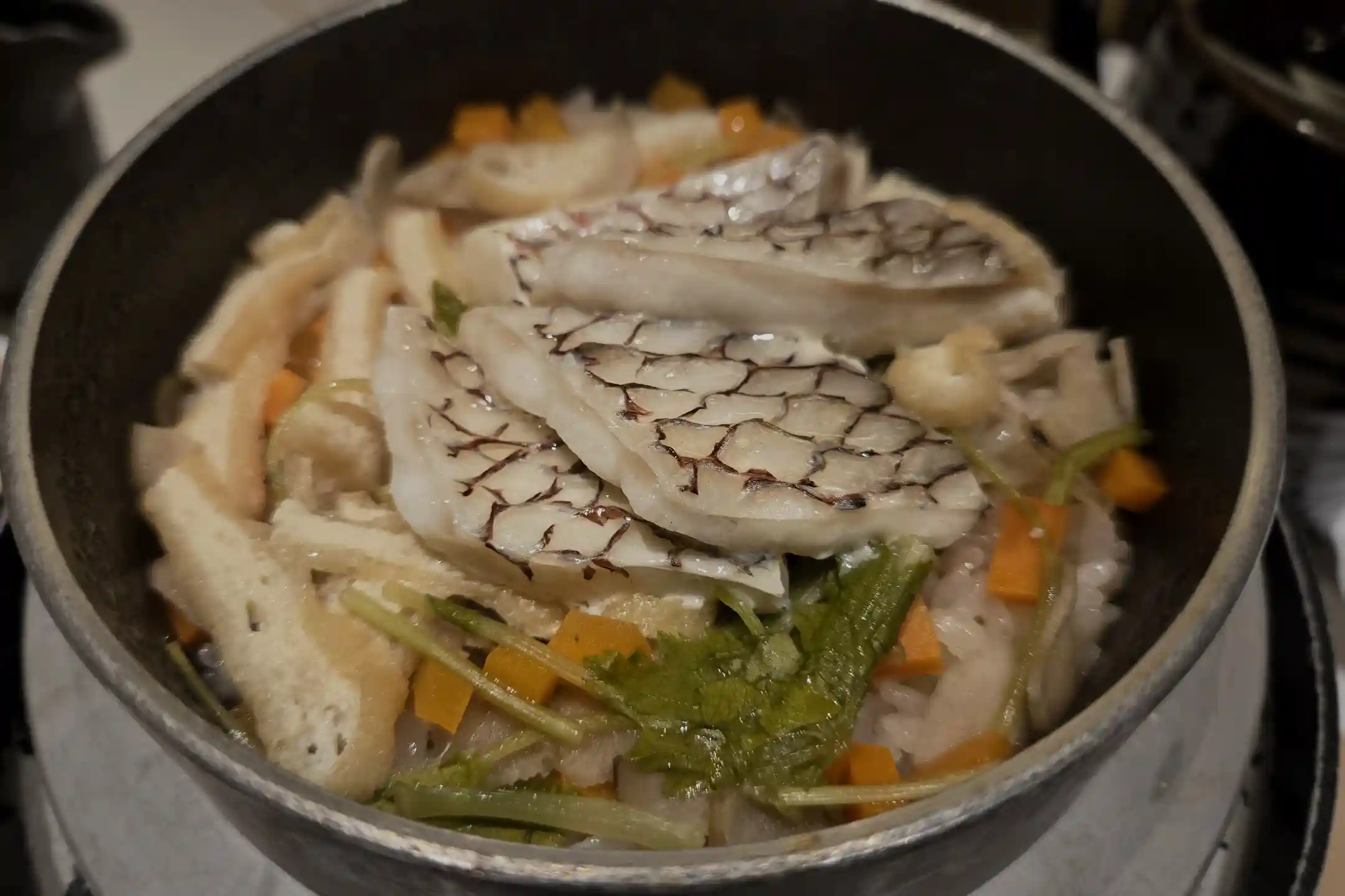 Sea bream cooked with rice