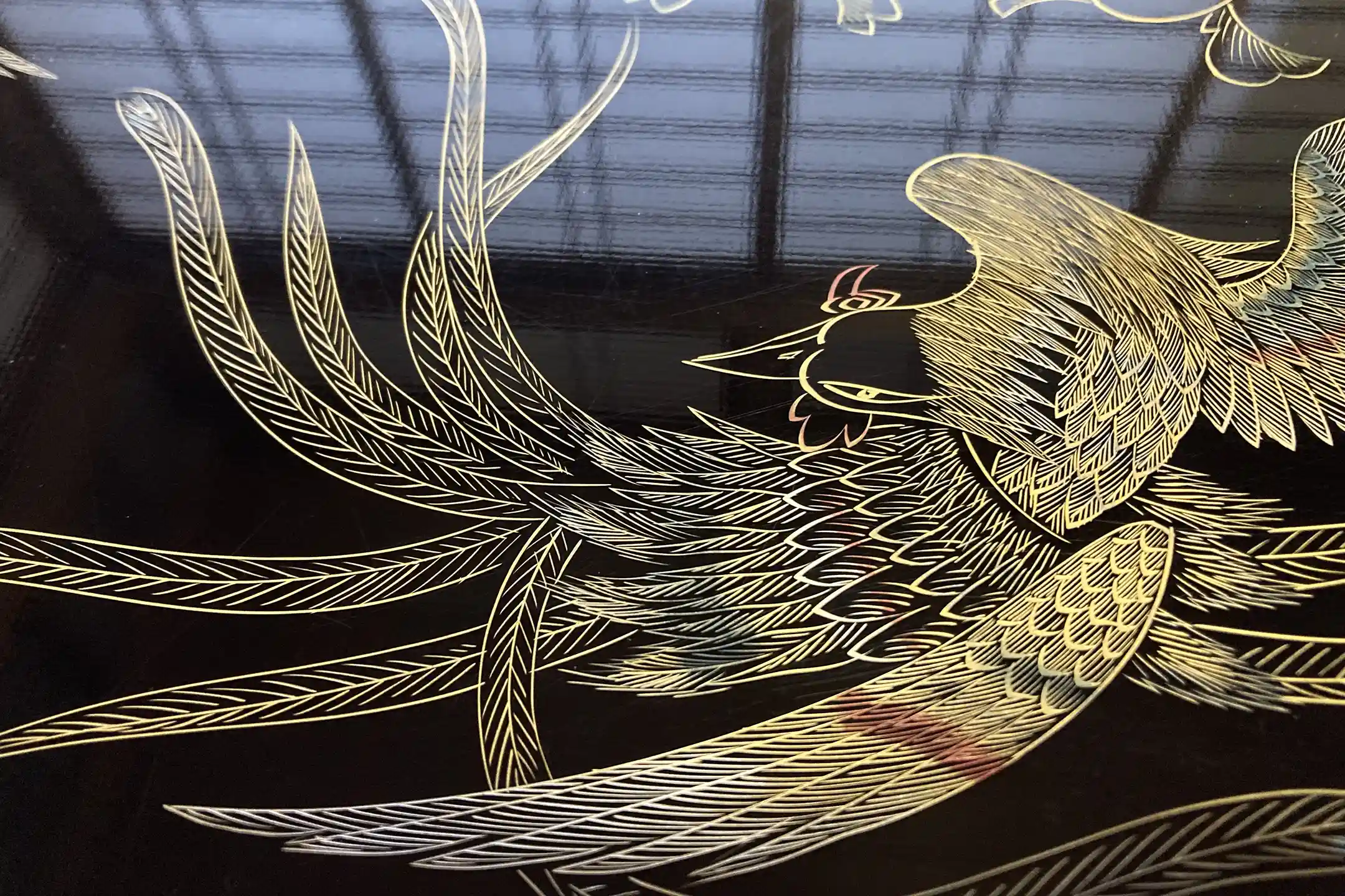 Lacquerware in a workshop