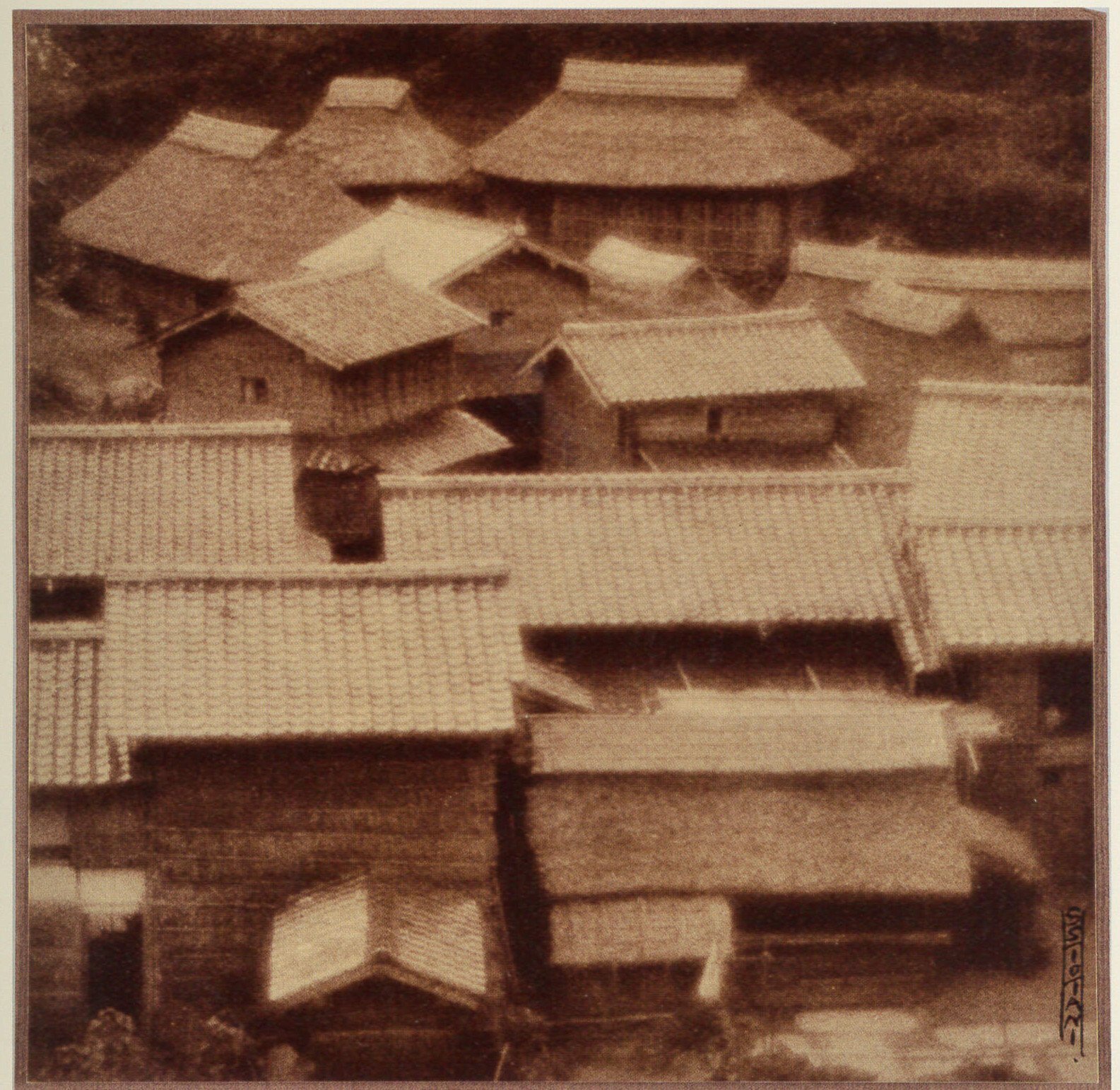Rooftops of Okidomari in Yunotsu, photographed by Teiko Shiotani in 1925
